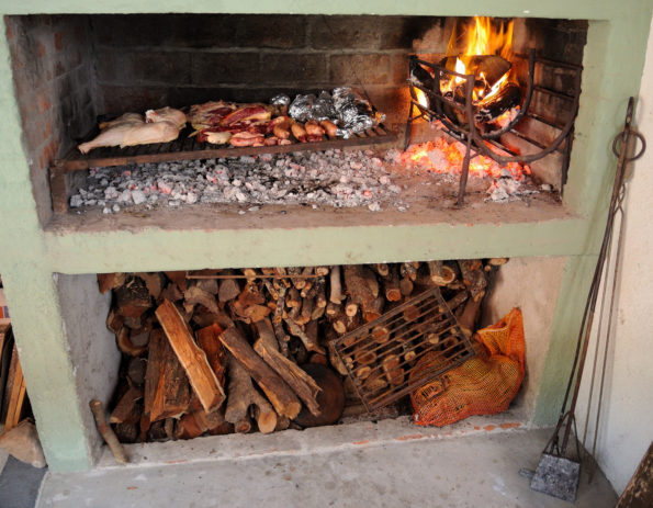 posizionamento carne sulla griglia